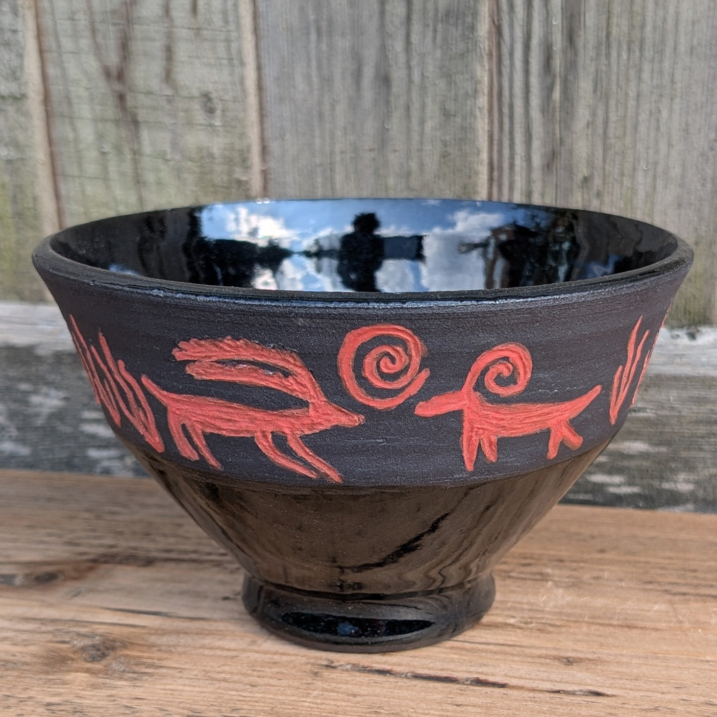 Bowl - Petroglyph - Black