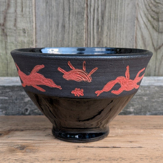 Bowl - Petroglyph - Black