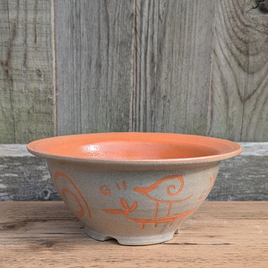 Bowl - Petroglyph - Orange