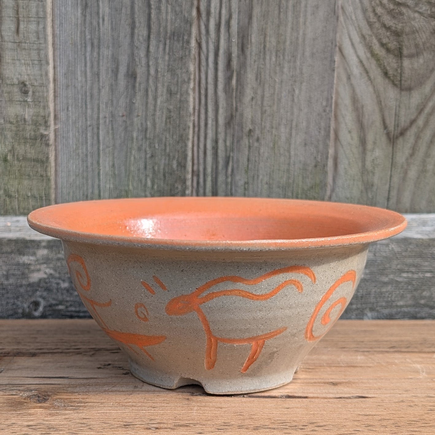 Bowl - Petroglyph - Orange