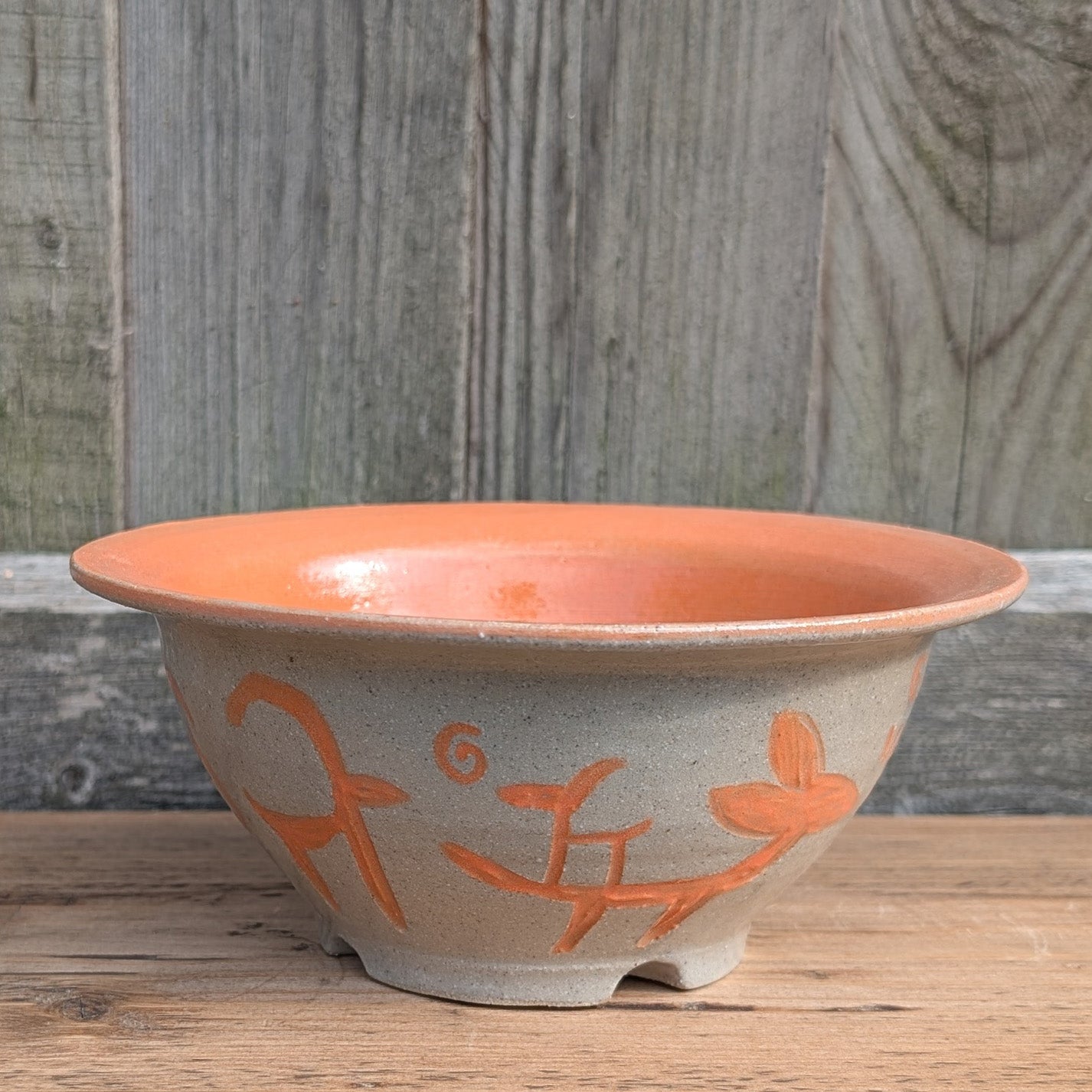 Bowl - Petroglyph - Orange